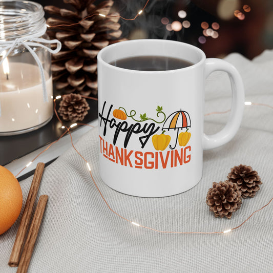 Happy Thanksgiving | Ceramic Mug, (11oz, 15oz)