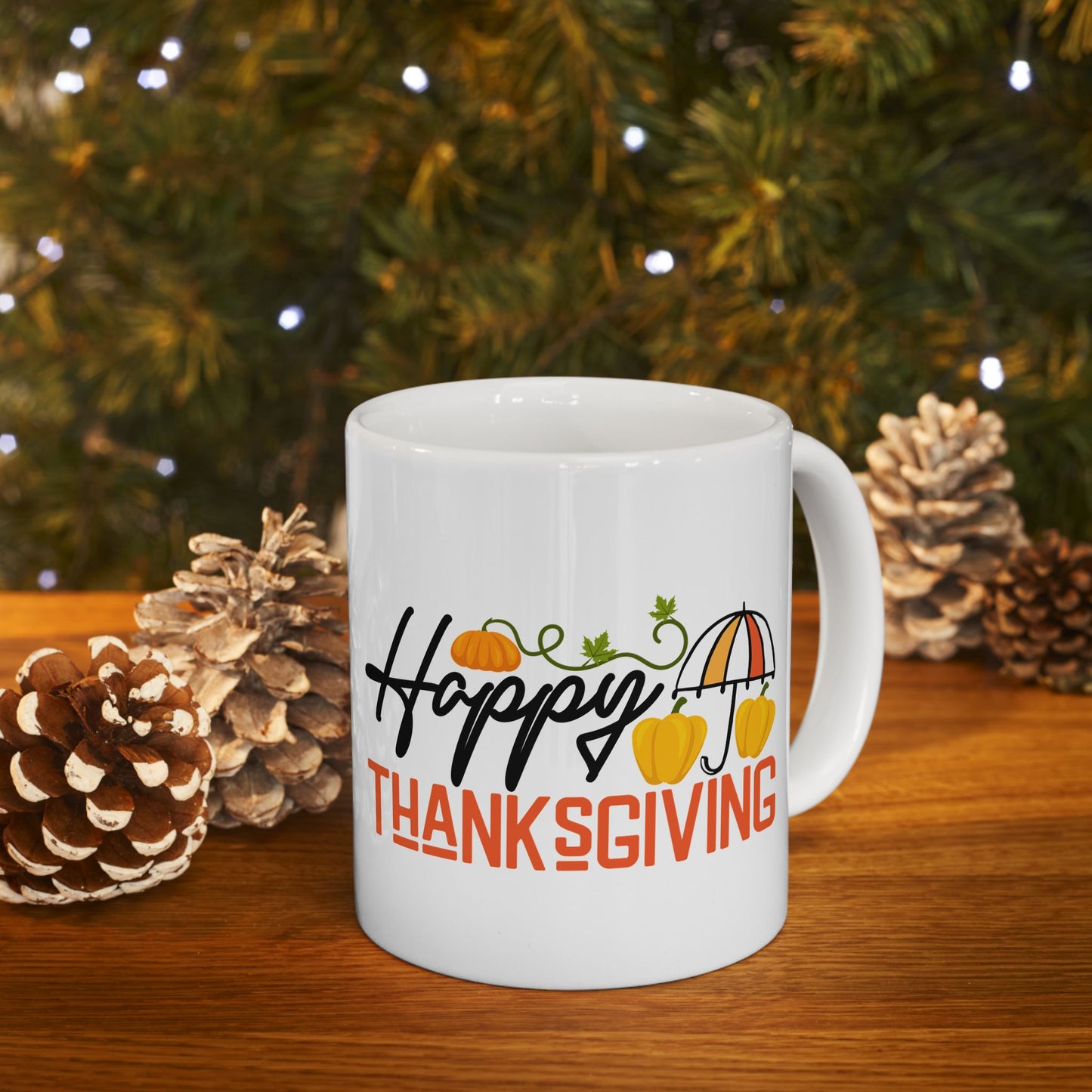 Happy Thanksgiving | Ceramic Mug, (11oz, 15oz)