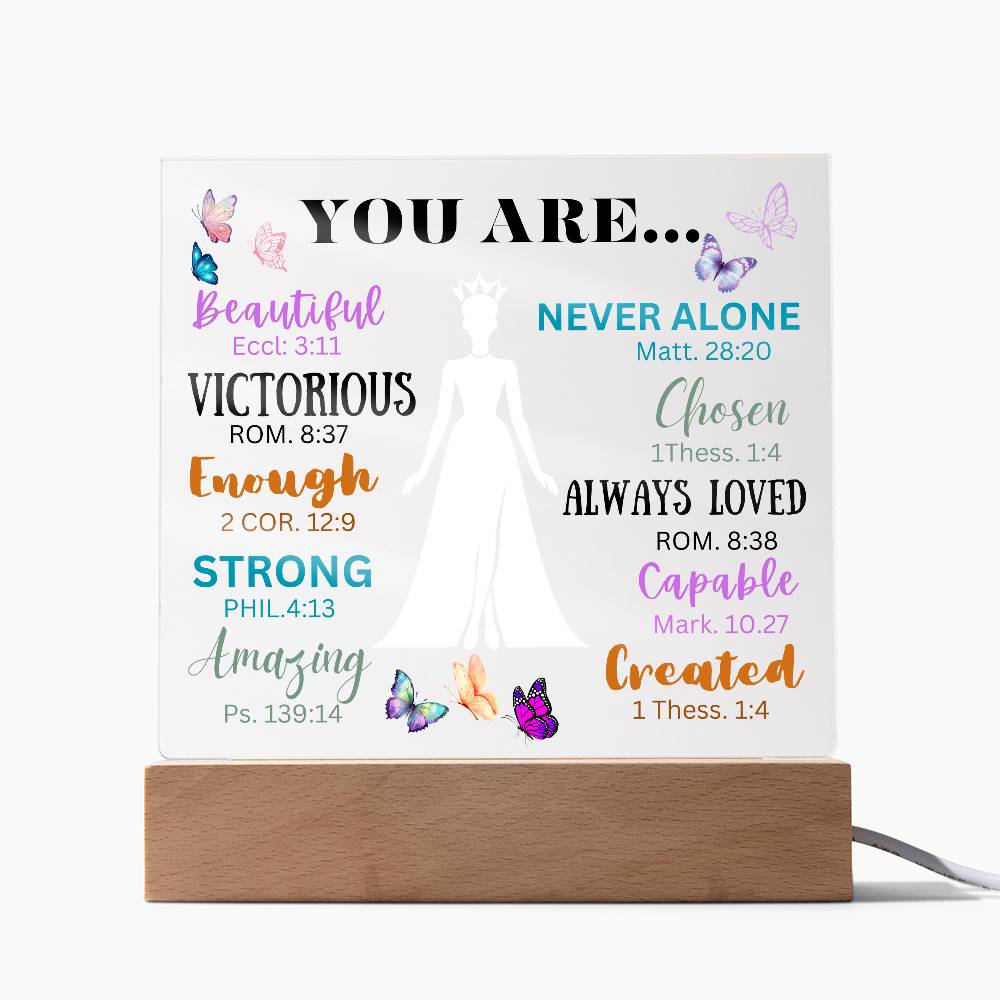 Acrylic Night Lamp, AFFIRMATION GIFT TO DAUGHTER, Birthday gift To Mom from Daughter, Gift from Dad, gift from dad to daughter, best  gift ideas, best friend gift ideas, affirmation gift ideas, gift to mental health ideas, lamp stand gift