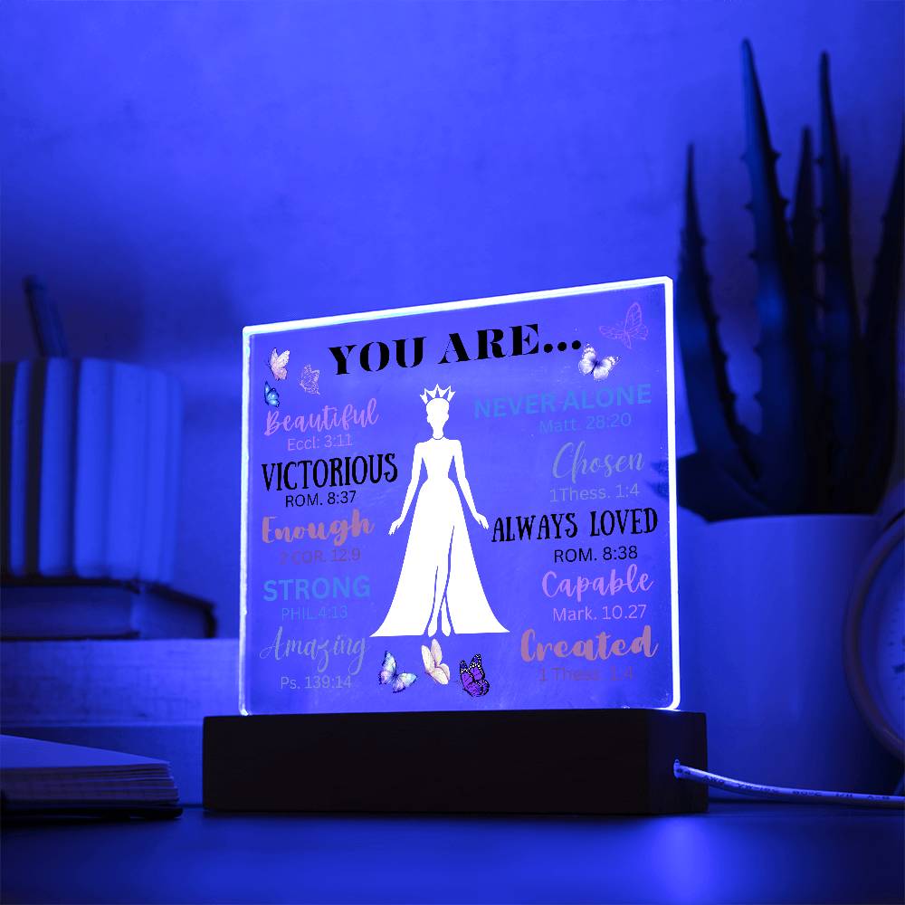 Acrylic Night Lamp, AFFIRMATION GIFT TO DAUGHTER, Birthday gift To Mom from Daughter, Gift from Dad, gift from dad to daughter, best  gift ideas, best friend gift ideas, affirmation gift ideas, gift to mental health ideas, lamp stand gift