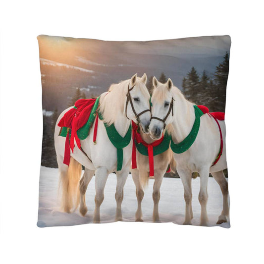 Christmas and  Festive Horse Animal  Decorative Throw Pillow