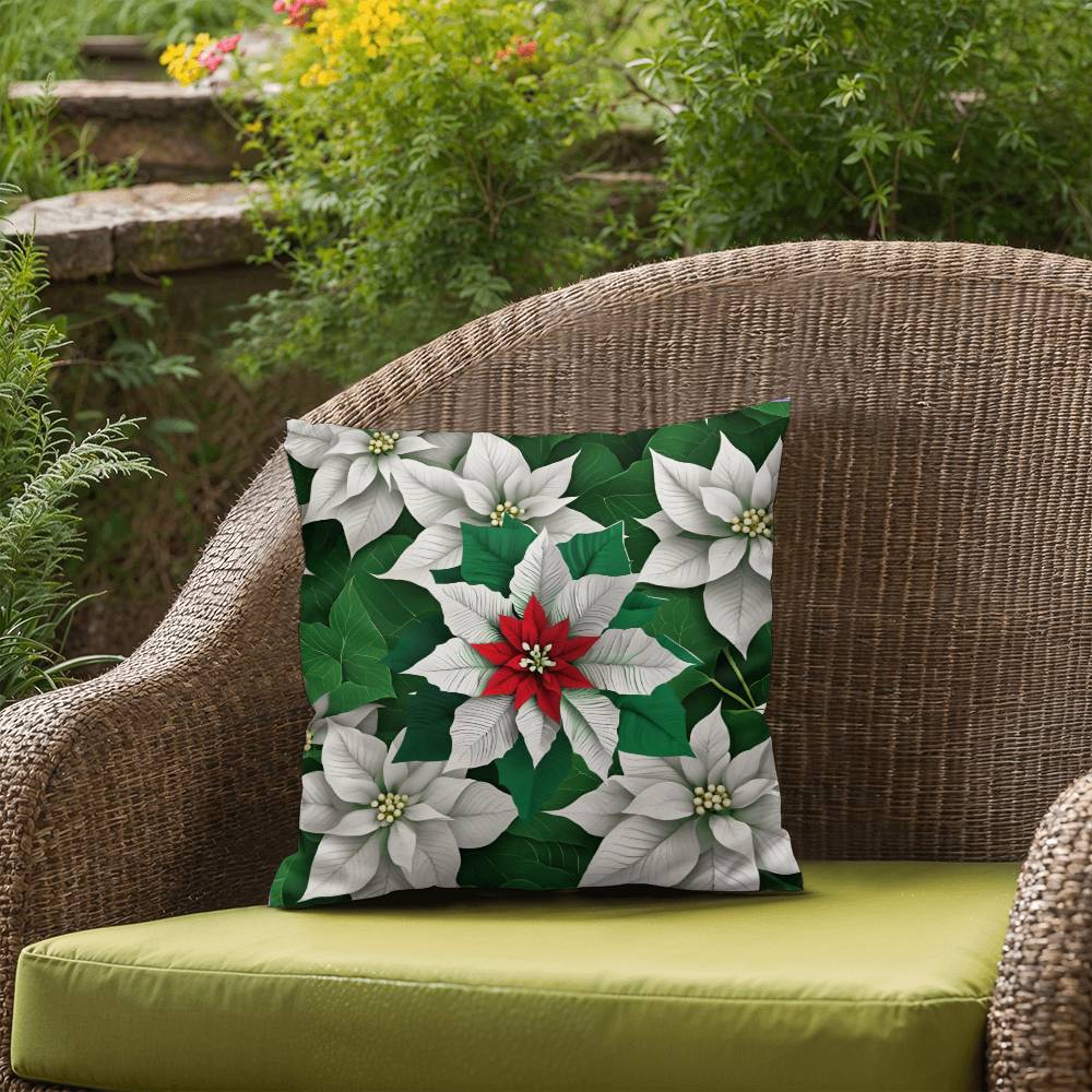 Holliday & Festive, Christmas Pillow with Insert ,In door Out Door Christmas Throw Pillow