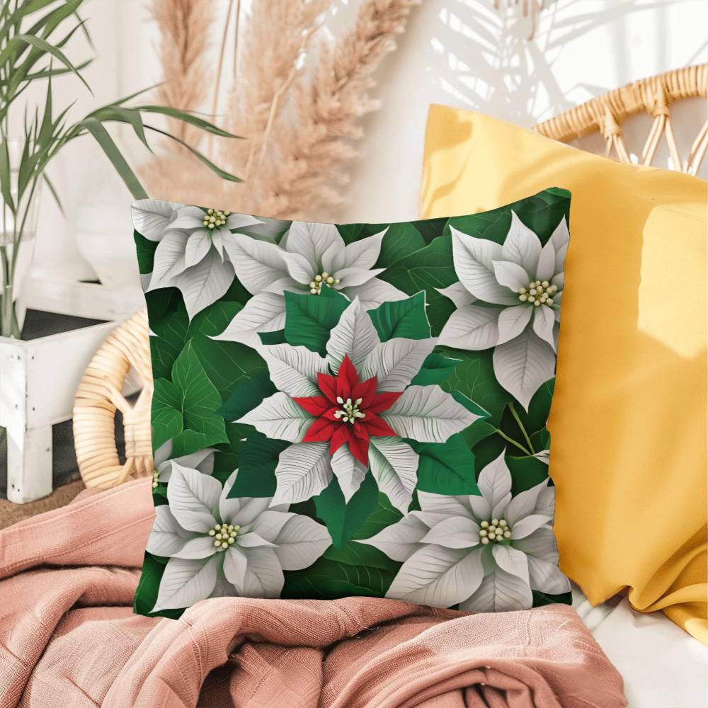 Holliday & Festive, Christmas Pillow with Insert ,In door Out Door Christmas Throw Pillow