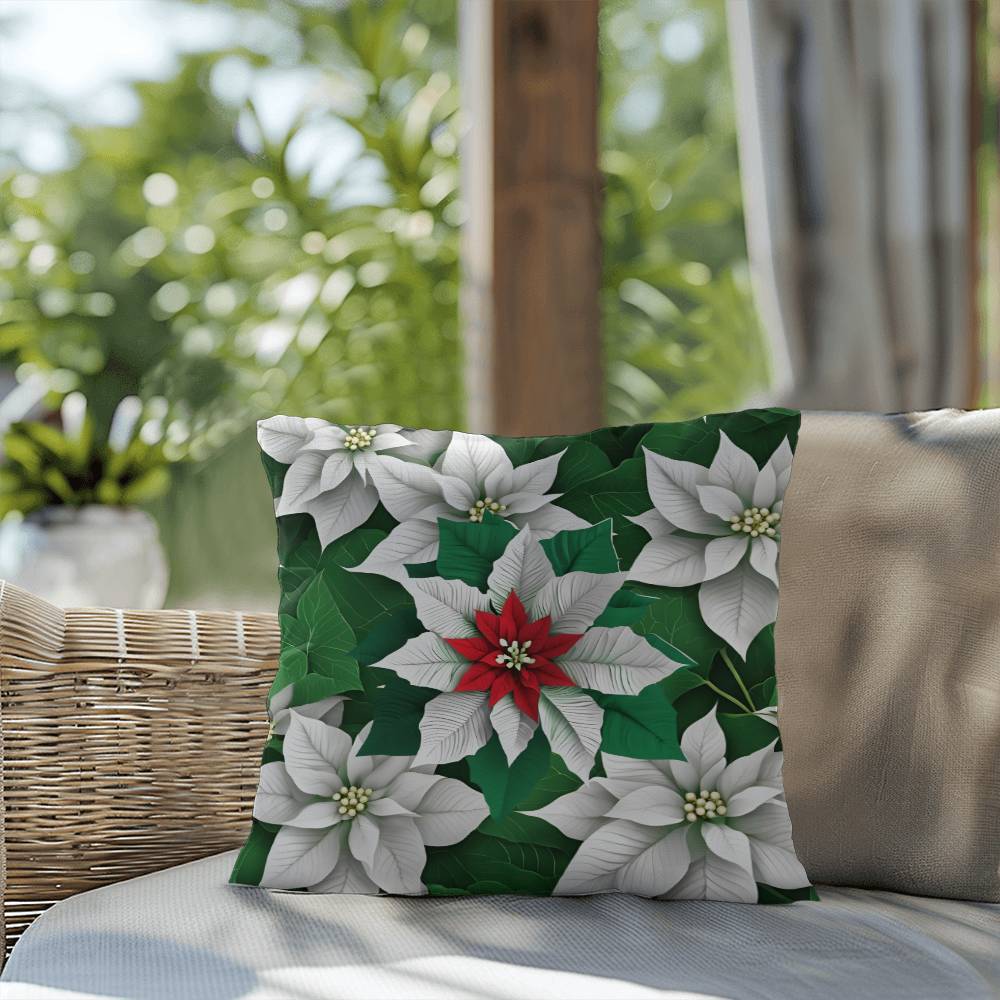 Holliday & Festive, Christmas Pillow with Insert ,In door Out Door Christmas Throw Pillow