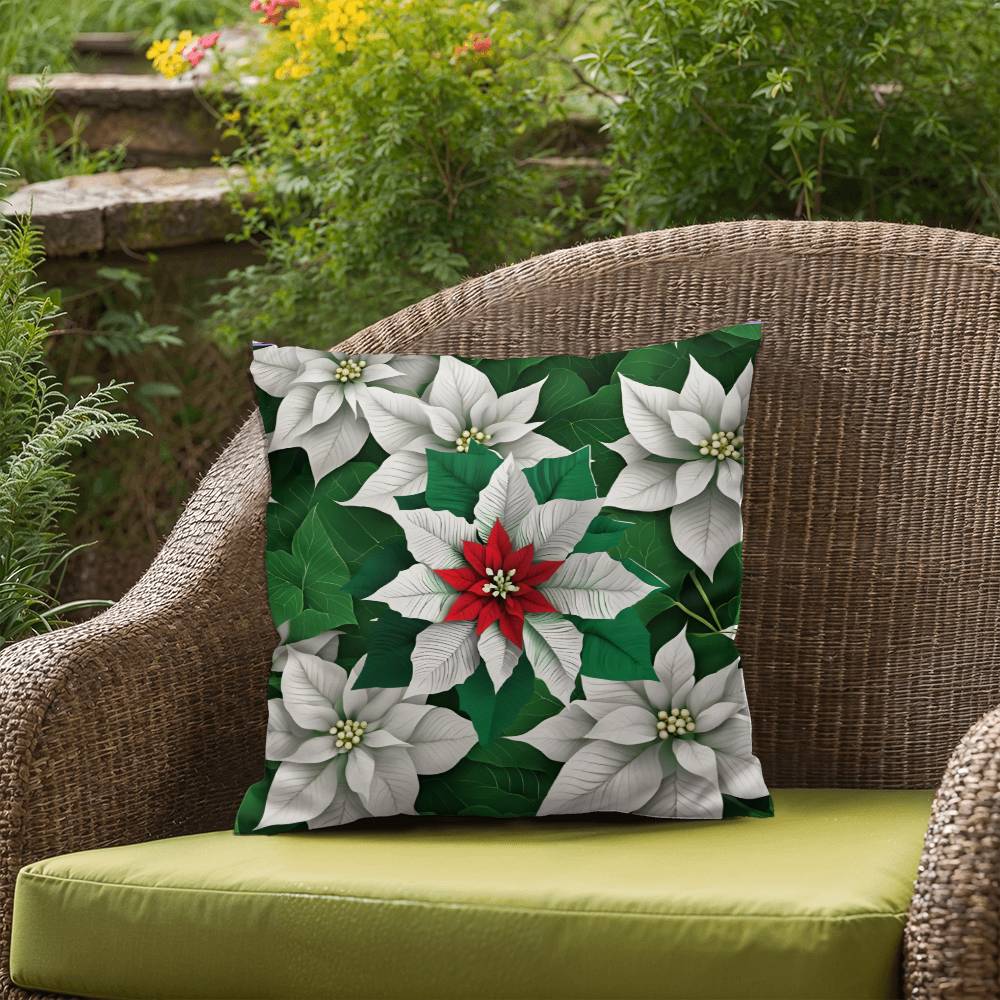 Holliday & Festive, Christmas Pillow with Insert ,In door Out Door Christmas Throw Pillow