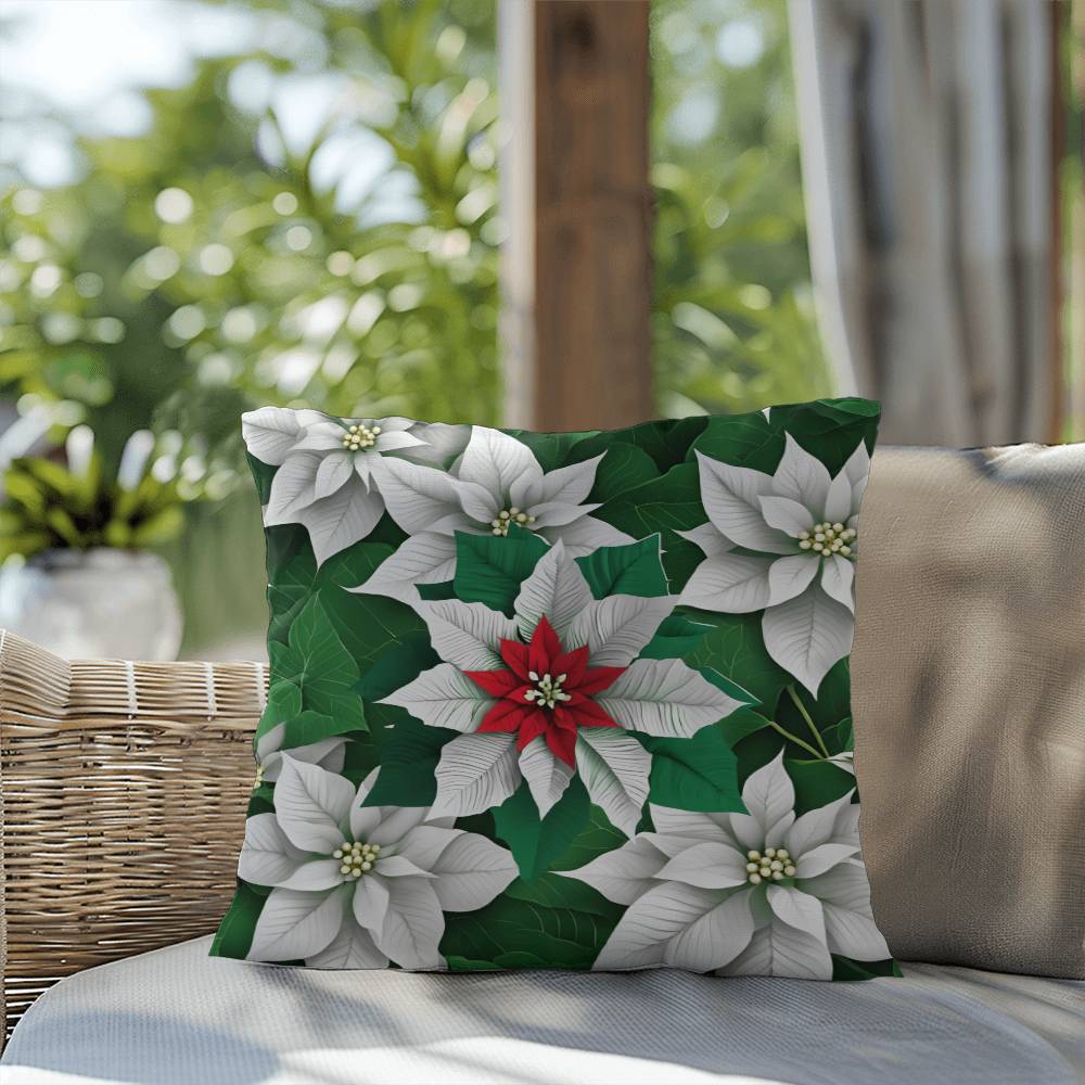 Holliday & Festive, Christmas Pillow with Insert ,In door Out Door Christmas Throw Pillow