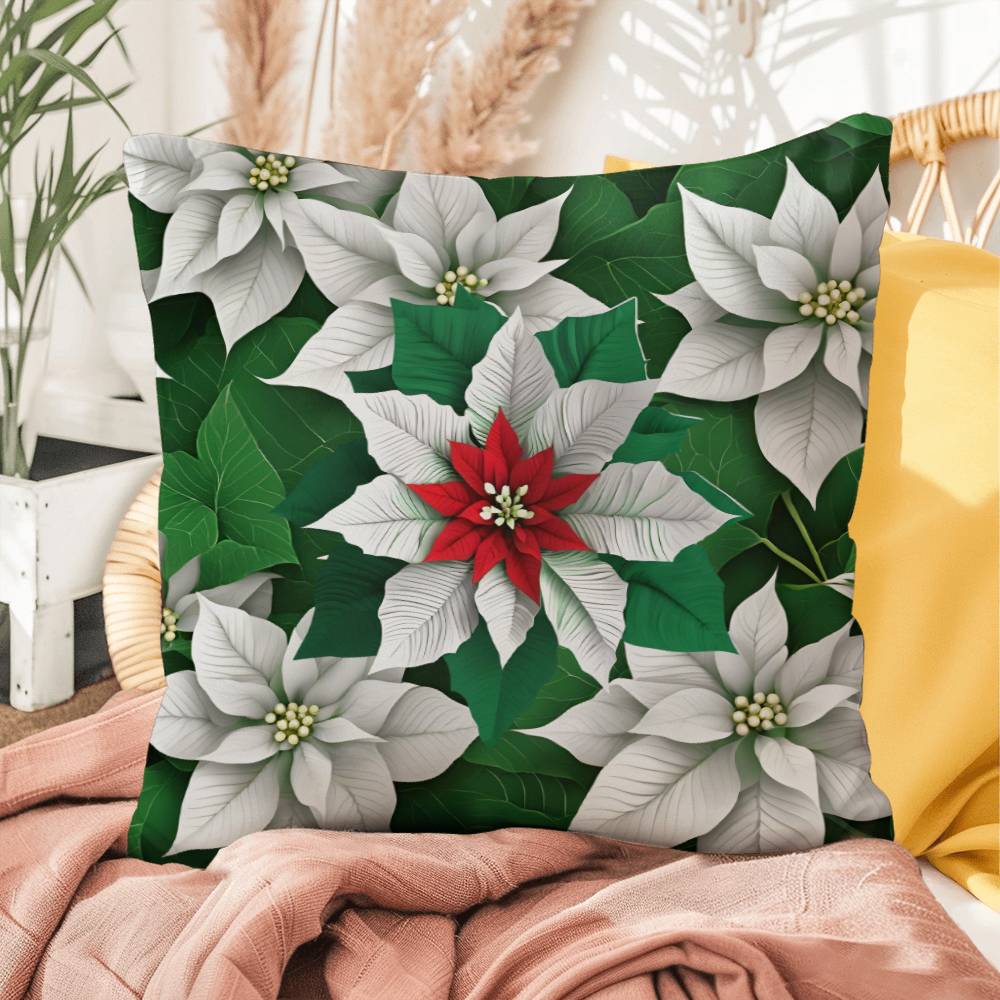 Holliday & Festive, Christmas Pillow with Insert ,In door Out Door Christmas Throw Pillow