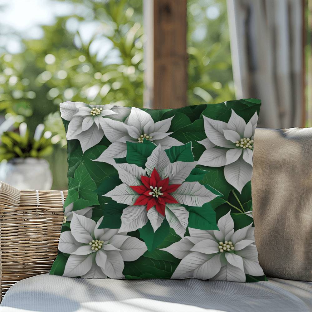 Holliday & Festive, Christmas Pillow with Insert ,In door Out Door Christmas Throw Pillow