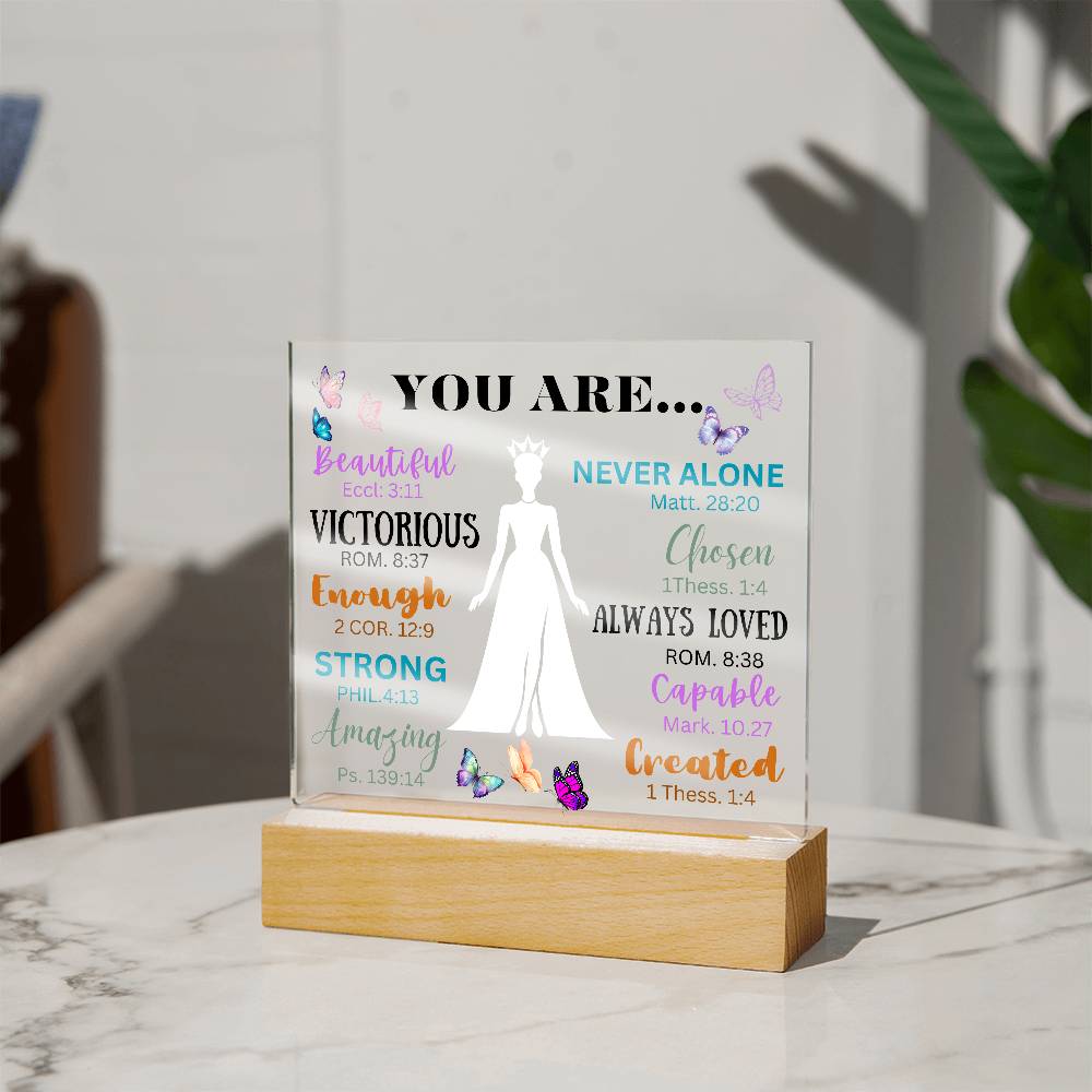 Acrylic Night Lamp, AFFIRMATION GIFT TO DAUGHTER, Birthday gift To Mom from Daughter, Gift from Dad, gift from dad to daughter, best  gift ideas, best friend gift ideas, affirmation gift ideas, gift to mental health ideas, lamp stand gift