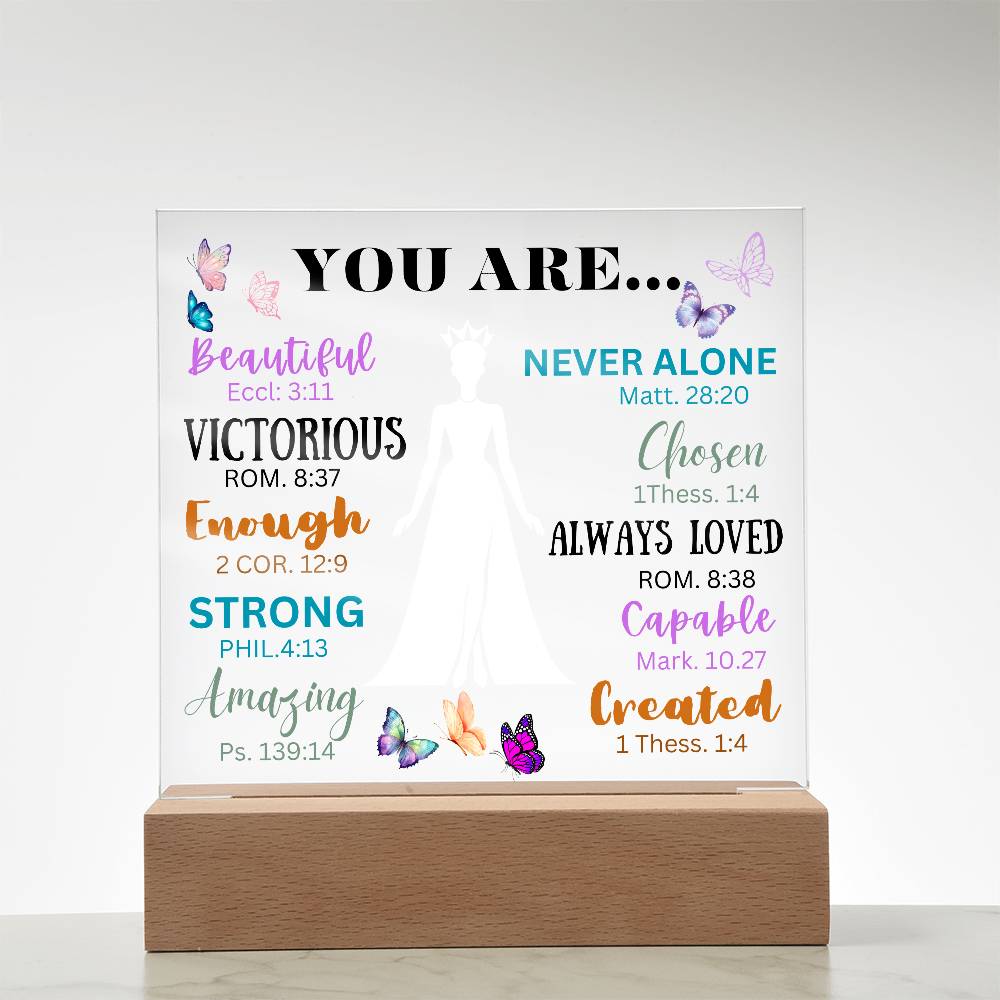 Acrylic Night Lamp, AFFIRMATION GIFT TO DAUGHTER, Birthday gift To Mom from Daughter, Gift from Dad, gift from dad to daughter, best  gift ideas, best friend gift ideas, affirmation gift ideas, gift to mental health ideas, lamp stand gift