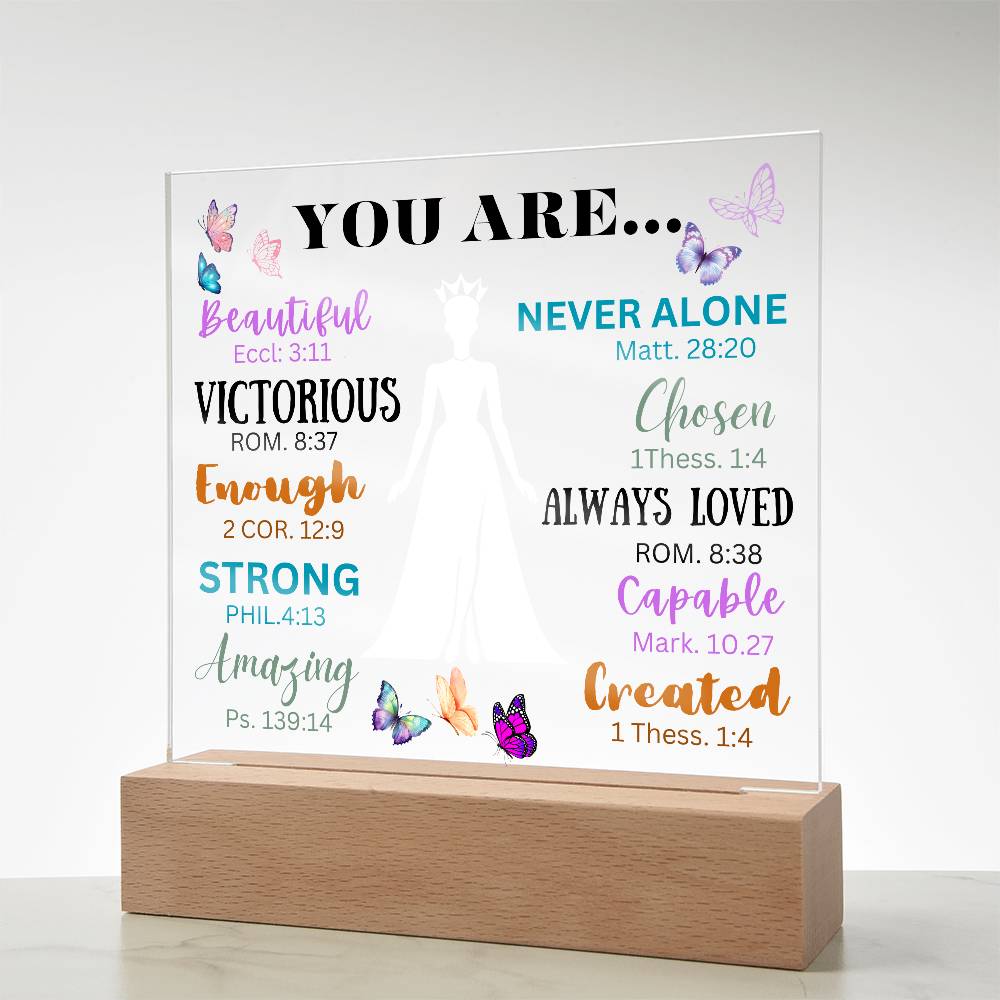 Acrylic Night Lamp, AFFIRMATION GIFT TO DAUGHTER, Birthday gift To Mom from Daughter, Gift from Dad, gift from dad to daughter, best  gift ideas, best friend gift ideas, affirmation gift ideas, gift to mental health ideas, lamp stand gift