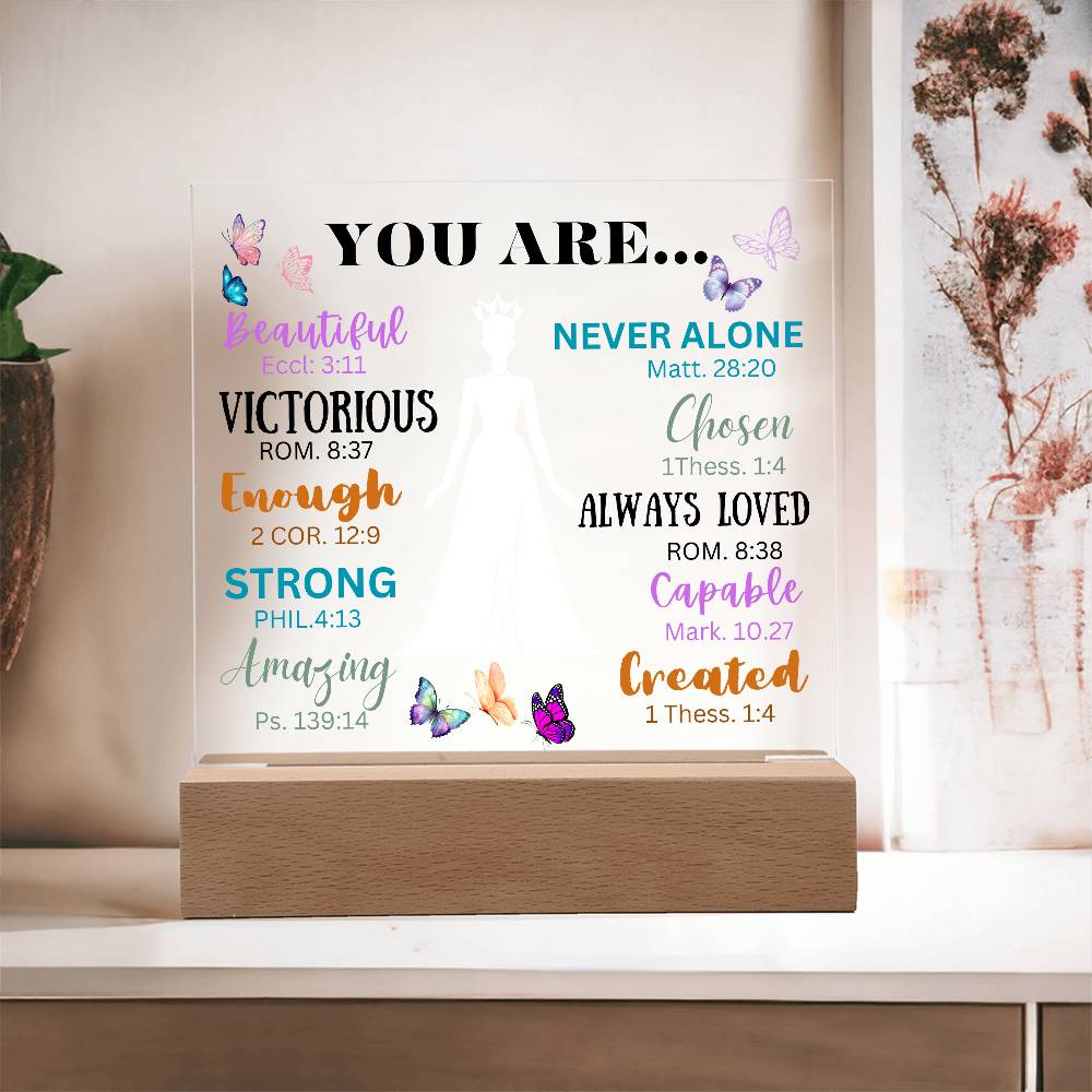 Acrylic Night Lamp, AFFIRMATION GIFT TO DAUGHTER, Birthday gift To Mom from Daughter, Gift from Dad, gift from dad to daughter, best  gift ideas, best friend gift ideas, affirmation gift ideas, gift to mental health ideas, lamp stand gift