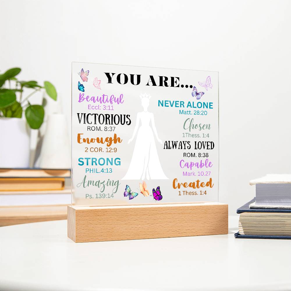 Acrylic Night Lamp, AFFIRMATION GIFT TO DAUGHTER, Birthday gift To Mom from Daughter, Gift from Dad, gift from dad to daughter, best  gift ideas, best friend gift ideas, affirmation gift ideas, gift to mental health ideas, lamp stand gift