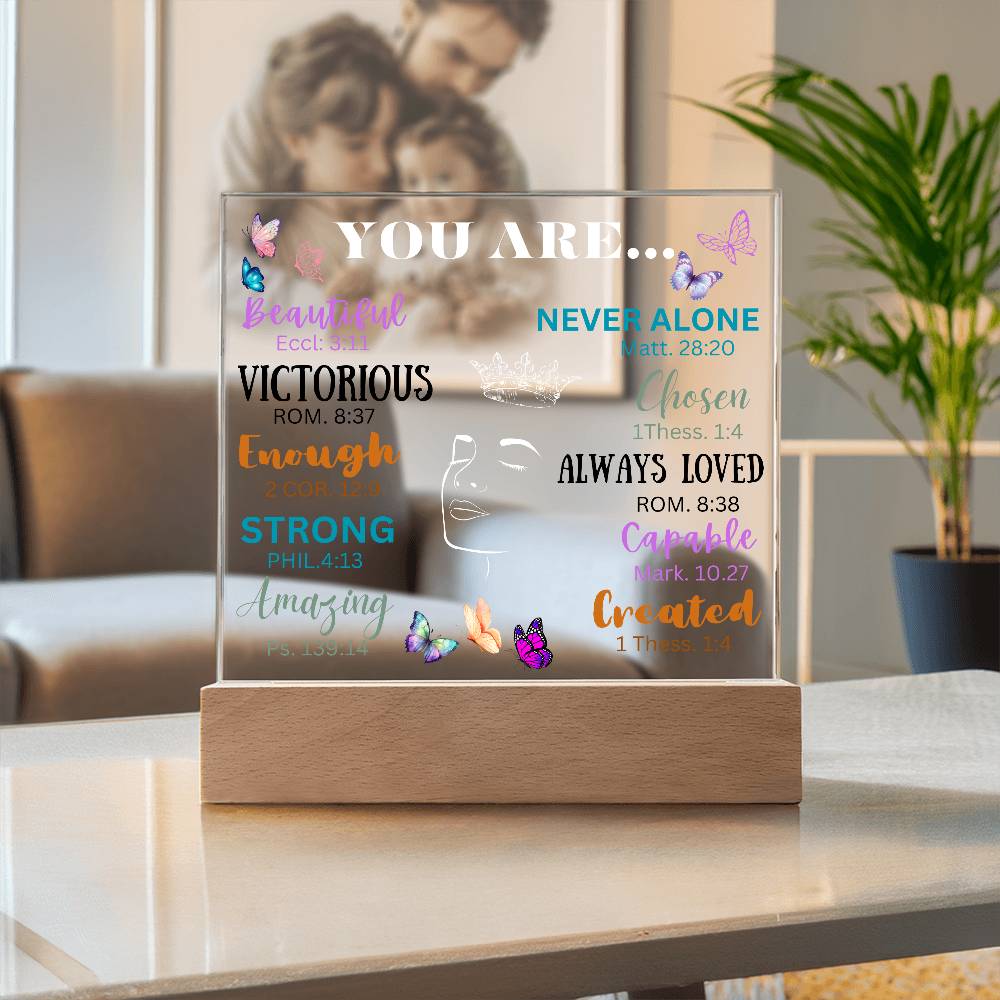 Acrylic Night Lamp, Affirmation gift ideas,  Best Gift Ideas to daughter , Gift from Dad to Daughter, Gift to mom, Birthday Gift ideas, Lamp Stand, lamp stand to Daughter, Mom and Daughter Gift, Gift to Mom from Daughter, Gift to Daughter from mom