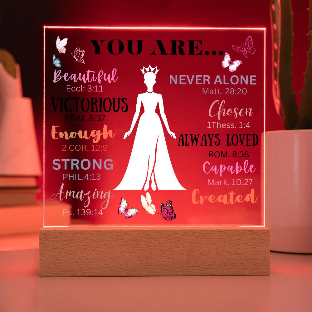 Acrylic Night Lamp, AFFIRMATION GIFT TO DAUGHTER, Birthday gift To Mom from Daughter, Gift from Dad, gift from dad to daughter, best  gift ideas, best friend gift ideas, affirmation gift ideas, gift to mental health ideas, lamp stand gift