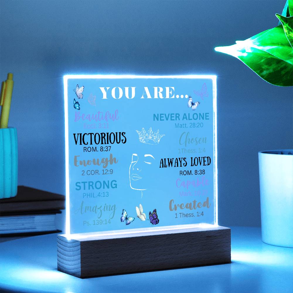 Acrylic Night Lamp, Affirmation gift ideas,  Best Gift Ideas to daughter , Gift from Dad to Daughter, Gift to mom, Birthday Gift ideas, Lamp Stand, lamp stand to Daughter, Mom and Daughter Gift, Gift to Mom from Daughter, Gift to Daughter from mom